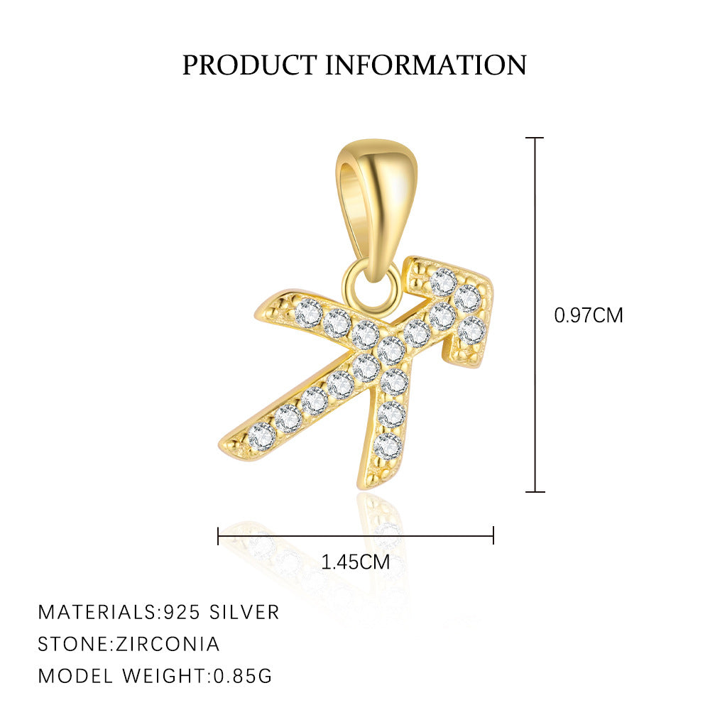 S925 Sterling Silver Twelve Constellation Refined Personalized Clavicle Chain Light Luxury