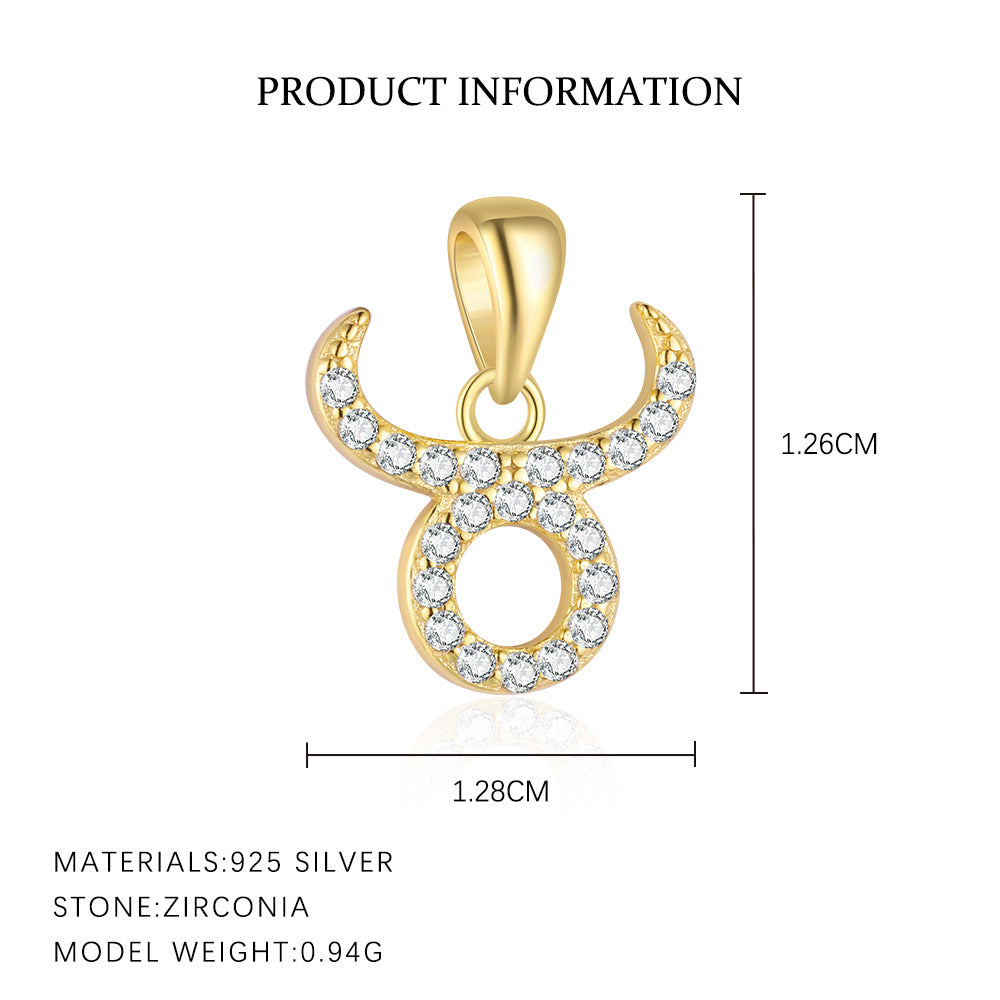 S925 Sterling Silver Twelve Constellation Refined Personalized Clavicle Chain Light Luxury