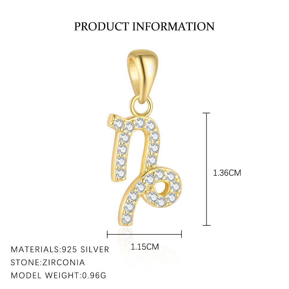 S925 Sterling Silver Twelve Constellation Refined Personalized Clavicle Chain Light Luxury
