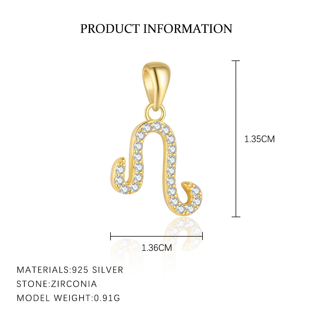 S925 Sterling Silver Twelve Constellation Refined Personalized Clavicle Chain Light Luxury