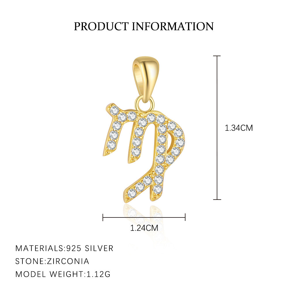 S925 Sterling Silver Twelve Constellation Refined Personalized Clavicle Chain Light Luxury